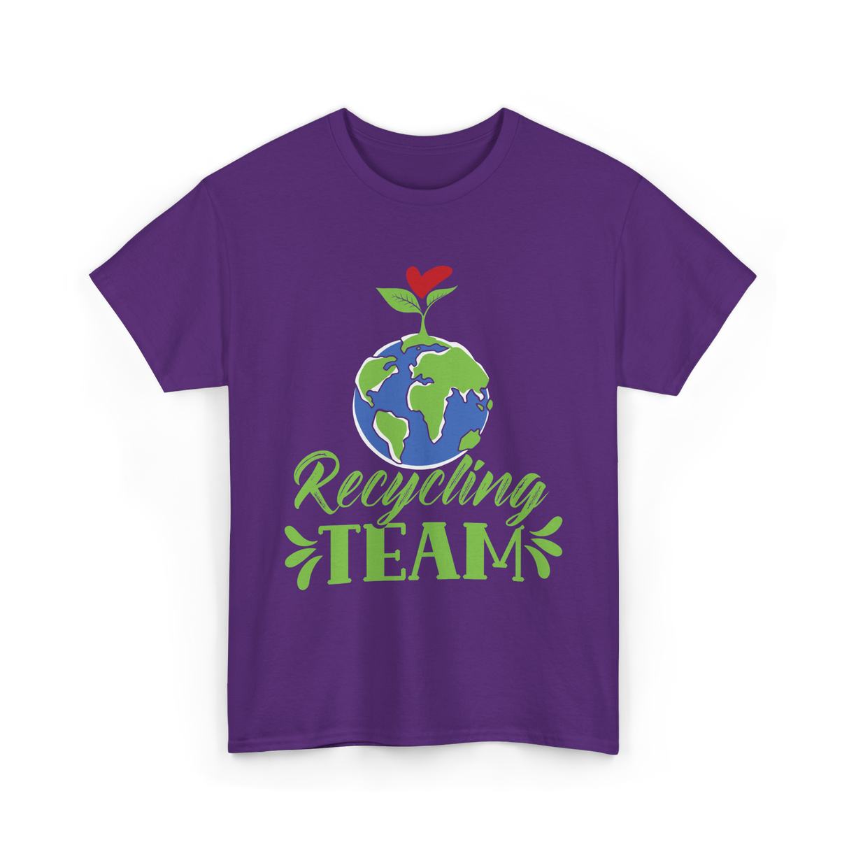 Recycling Team Earth Environment T-Shirt - Purple