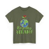 Recycling Team Earth Environment T-Shirt - Military Green