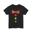 Red Bow Tie Clown Costume T-Shirt - Black