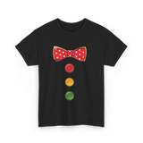 Red Bow Tie Clown Costume T-Shirt - Black