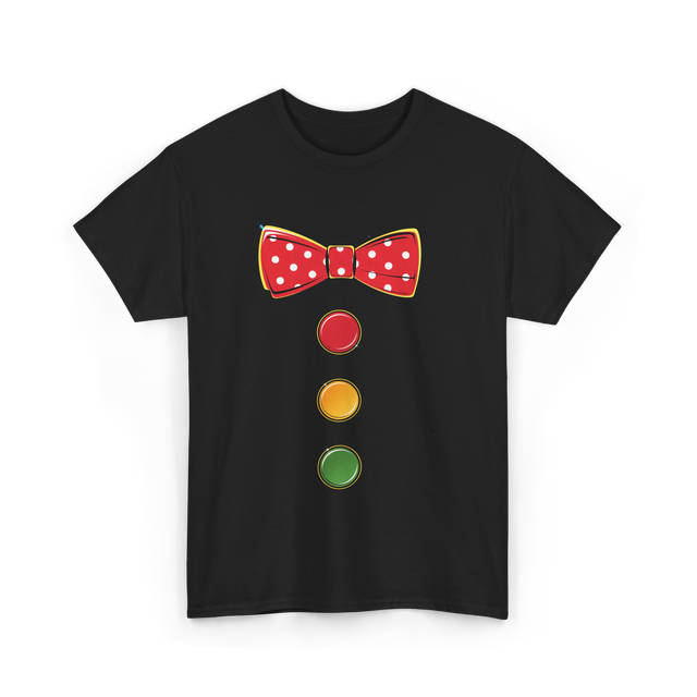 Red Bow Tie Clown Costume T-Shirt - Black