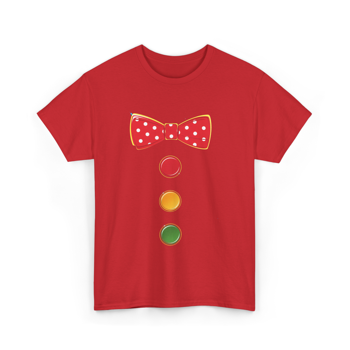 Red Bow Tie Clown Costume T-Shirt - Red