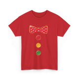 Red Bow Tie Clown Costume T-Shirt - Red