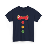 Red Bow Tie Clown Costume T-Shirt - Navy