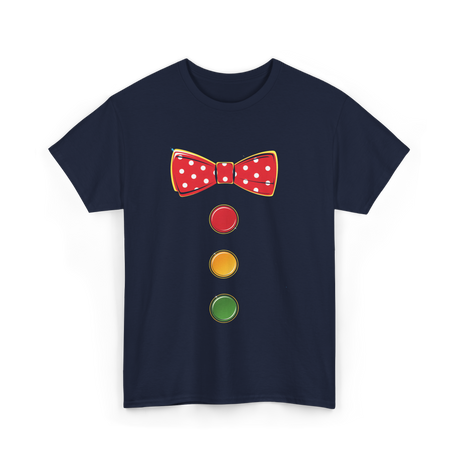 Red Bow Tie Clown Costume T-Shirt - Navy