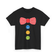 Red Polka Dot Bow Tie Costume T-Shirt - Black