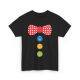 Red Polka Dot Bow Tie Costume T-Shirt - Black