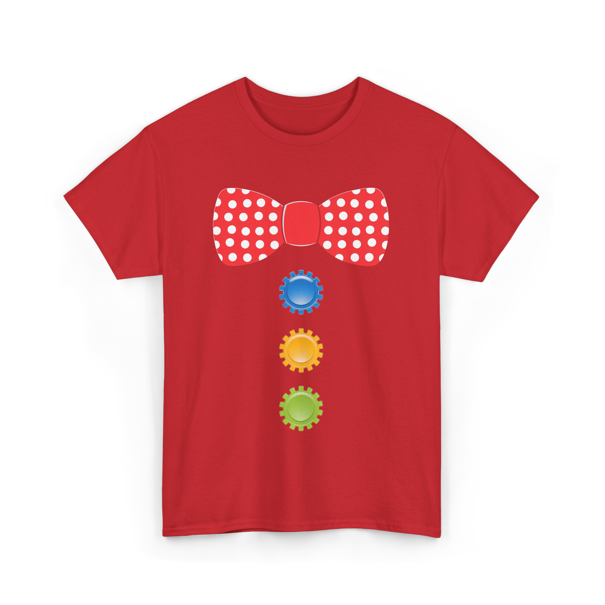 Red Polka Dot Bow Tie Costume T-Shirt - Red