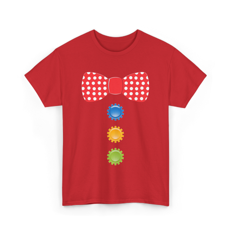 Red Polka Dot Bow Tie Costume T-Shirt - Red