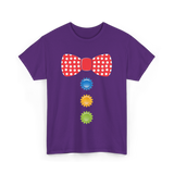 Red Polka Dot Bow Tie Costume T-Shirt - Purple