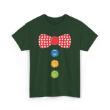 Red Polka Dot Bow Tie Costume T-Shirt - Forest Green