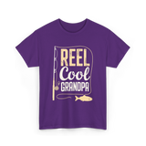 Reel Cool Grandpa Fishing Grandpa T-Shirt - Purple