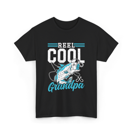 Reel Cool Grandpa Fishing T-Shirt - Black