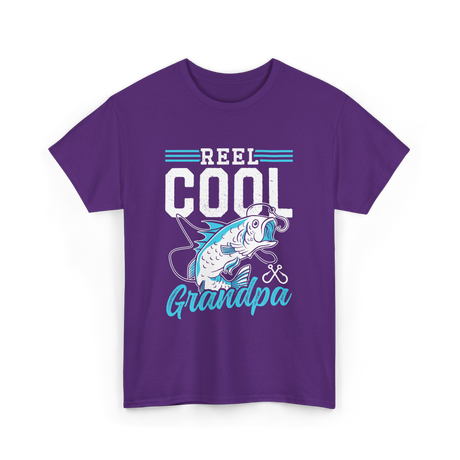 Reel Cool Grandpa Fishing T-Shirt - Purple