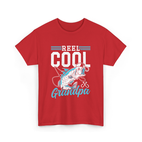 Reel Cool Grandpa Fishing T-Shirt - Red