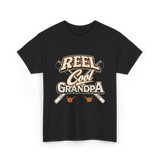 Reel Cool Grandpa Fishing T-Shirt - Black