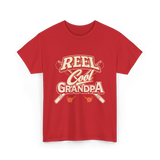 Reel Cool Grandpa Fishing T-Shirt - Red