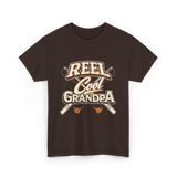 Reel Cool Grandpa Fishing T-Shirt - Dark Chocolate