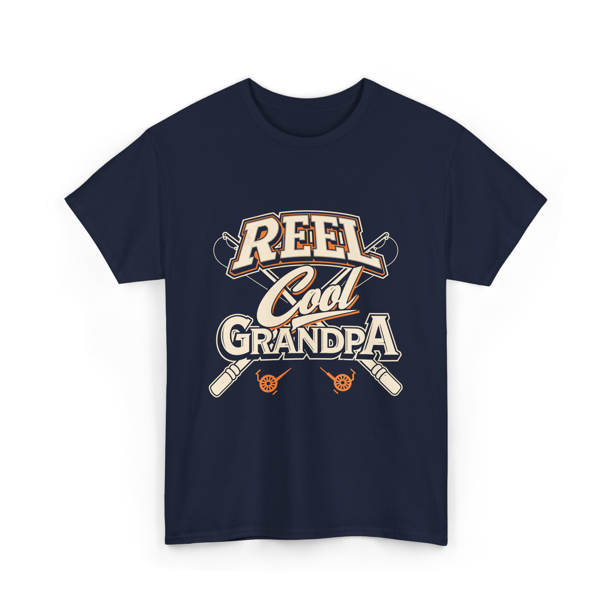 Reel Cool Grandpa Fishing T-Shirt - Navy