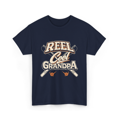 Reel Cool Grandpa Fishing T-Shirt - Navy