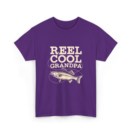 Reel Cool Grandpa Fishing T-Shirt - Purple