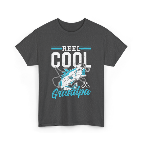 Reel Cool Grandpa Fishing T-Shirt - Dark Heather