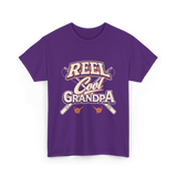 Reel Cool Grandpa Fishing T-Shirt - Purple