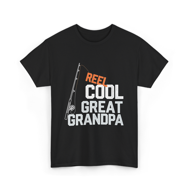 Reel Cool Great Grandpa Fishing T-Shirt - Black