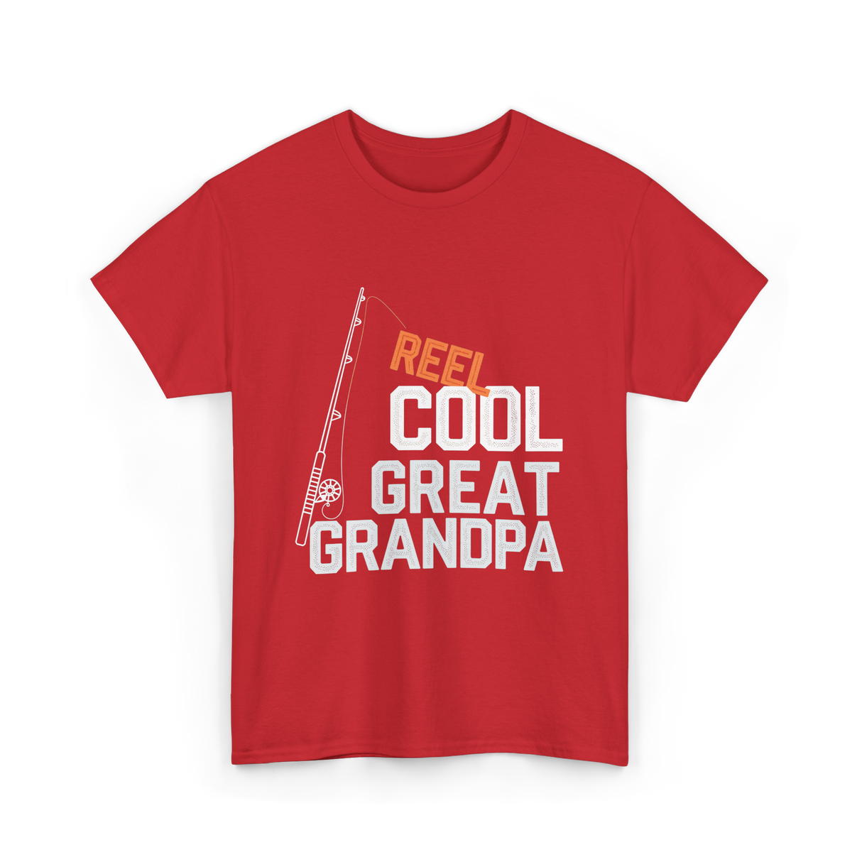 Reel Cool Great Grandpa Fishing T-Shirt - Red