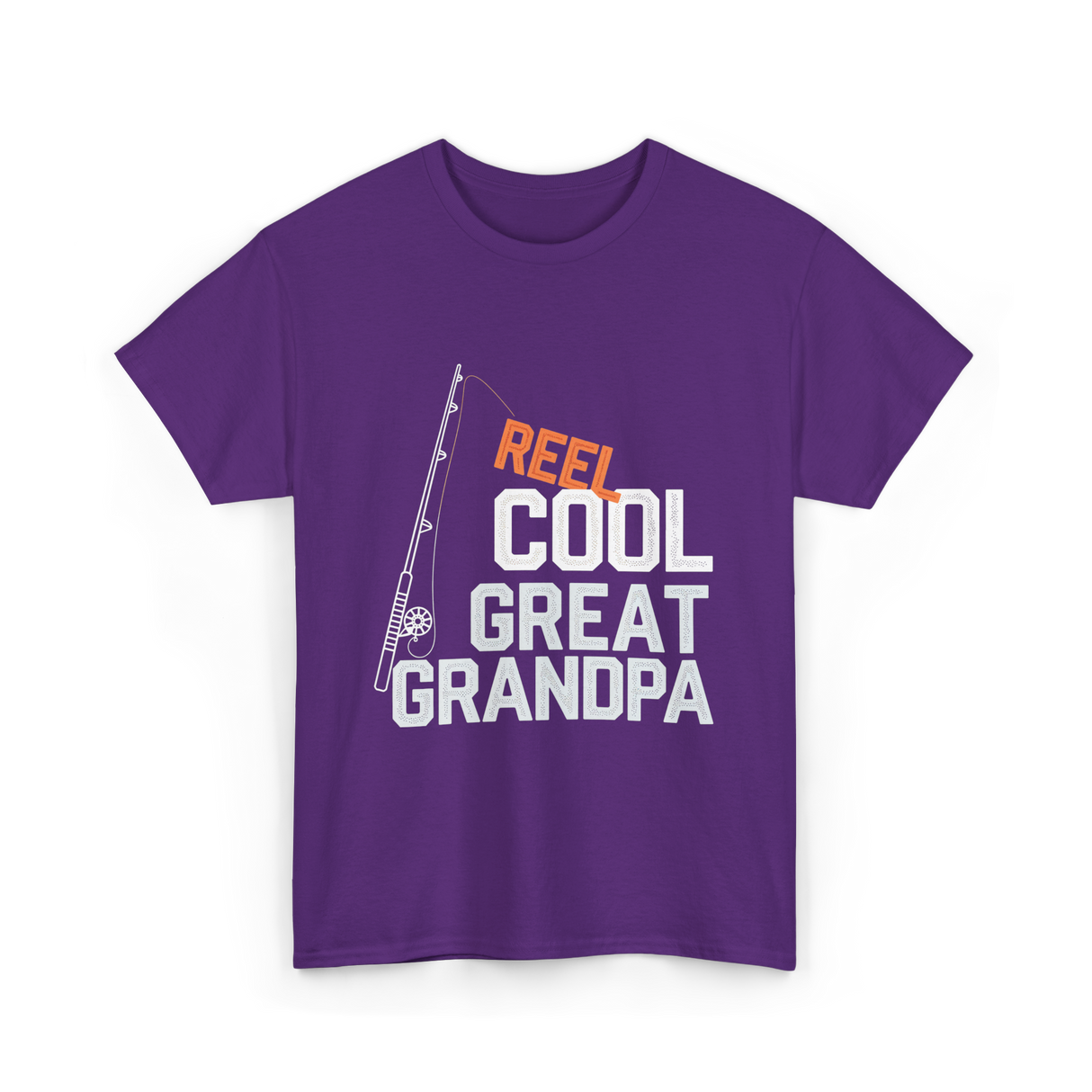 Reel Cool Great Grandpa Fishing T-Shirt - Purple