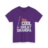 Reel Cool Great Grandpa Fishing T-Shirt - Purple