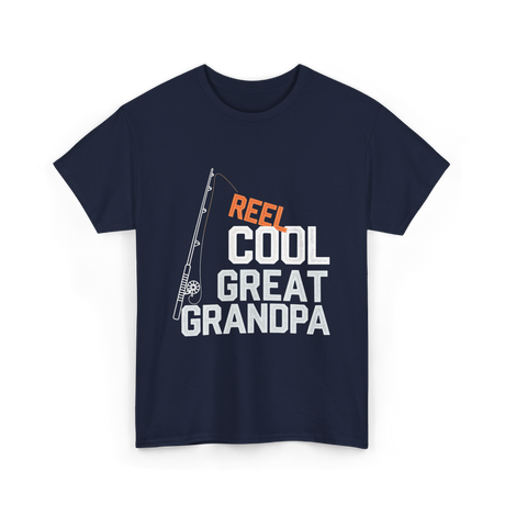 Reel Cool Great Grandpa Fishing T-Shirt - Navy