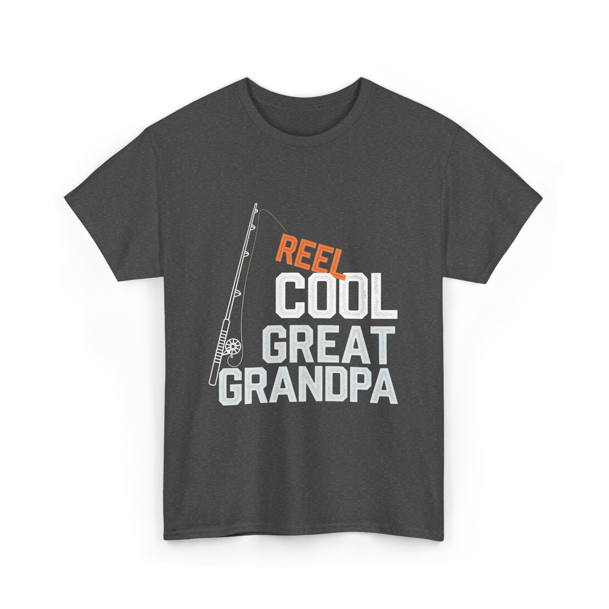 Reel Cool Great Grandpa Fishing T-Shirt - Dark Heather