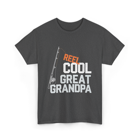 Reel Cool Great Grandpa Fishing T-Shirt - Dark Heather