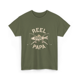 Reel Cool Papa Fishing T-Shirt - Military Green