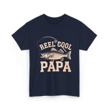 Reel Cool Papa Fishing T-Shirt - Navy