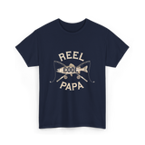 Reel Cool Papa Fishing T-Shirt - Navy