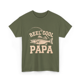 Reel Cool Papa Fishing T-Shirt - Military Green