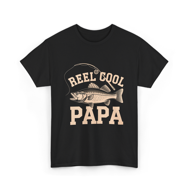 Reel Cool Papa Fishing T-Shirt - Black