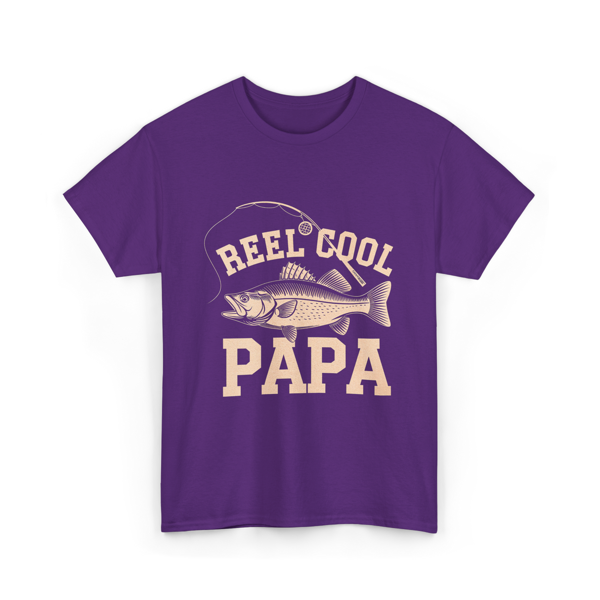 Reel Cool Papa Fishing T-Shirt - Purple