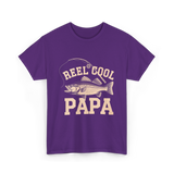 Reel Cool Papa Fishing T-Shirt - Purple