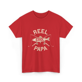 Reel Cool Papa Fishing T-Shirt - Red