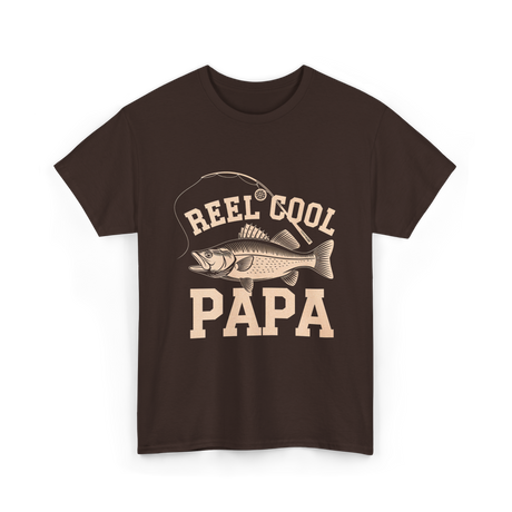 Reel Cool Papa Fishing T-Shirt - Dark Chocolate