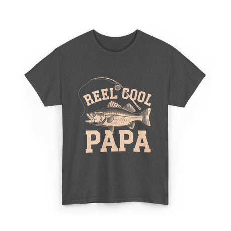 Reel Cool Papa Fishing T-Shirt - Dark Heather