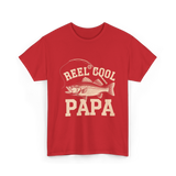 Reel Cool Papa Fishing T-Shirt - Red