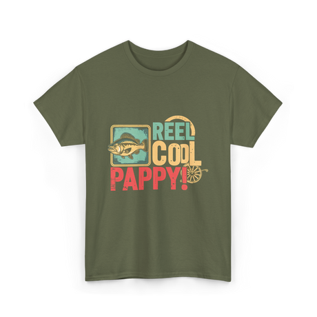 Reel Cool Pappy Fishing T-Shirt - Military Green