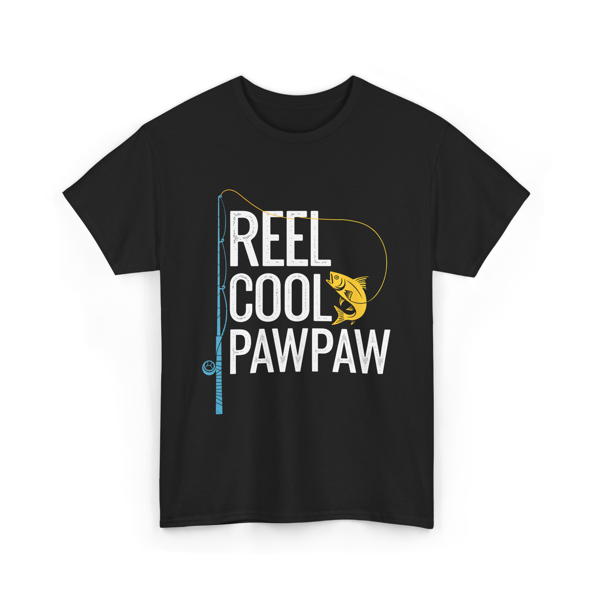 Reel Cool Pawpaw Fishing T-Shirt - Black