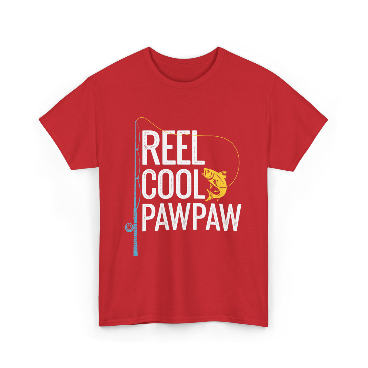 Reel Cool Pawpaw Fishing T-Shirt - Red