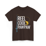 Reel Cool Pawpaw Fishing T-Shirt - Dark Chocolate