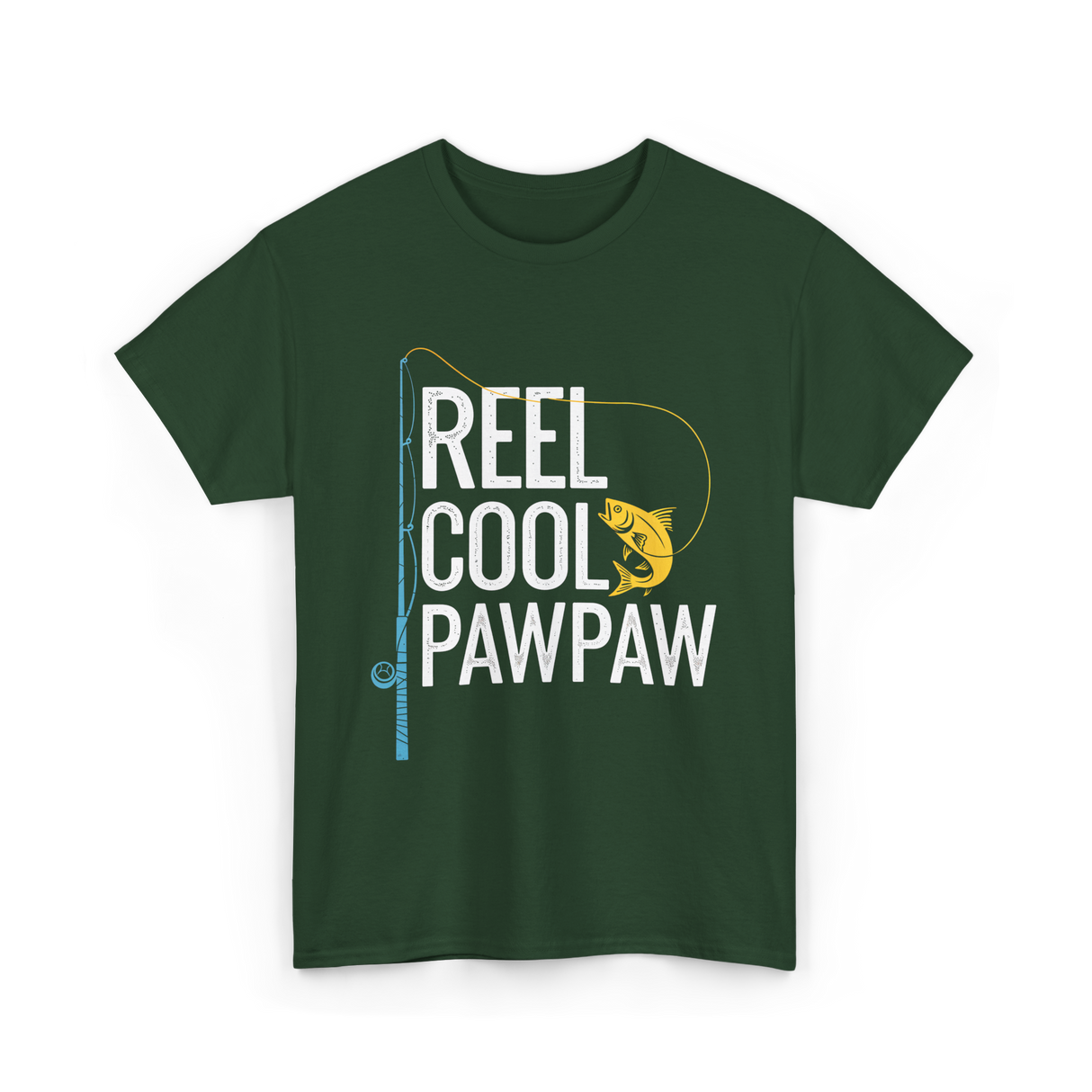 Reel Cool Pawpaw Fishing T-Shirt - Forest Green